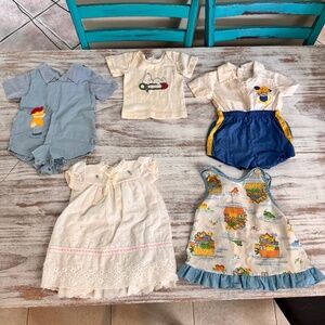Vintage Baby Clothes Lot 5pcs